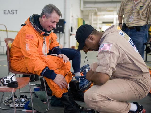NASA image: STS-130 Preflight Training. Water Survival Training at SCTF, NBL 
