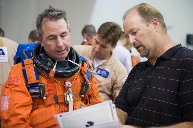 NASA image: STS-130 Preflight Training. Water Survival Training at SCTF, NBL 