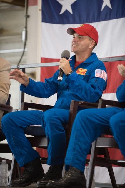 NASA image: STS-128 Crew & ISS Crewmember Tim Kopra return ceremony at Ellington Field 