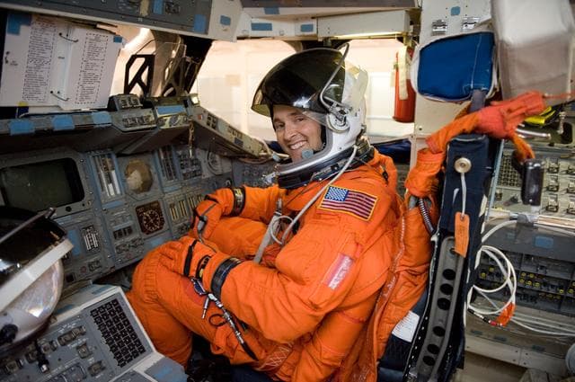 NASA image: STS-131 suited payload egress training (FFT PLD EG 91019) with the STS-131 crew. 