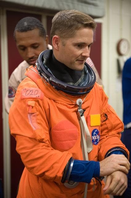 NASA image: STS-131 suited payload egress training (FFT PLD EG 91019) with the STS-131 crew. 