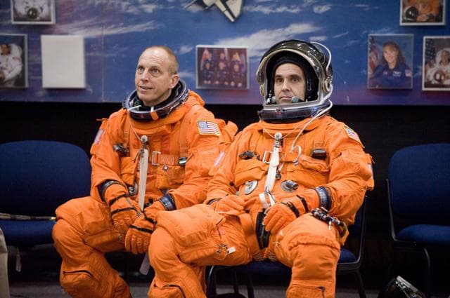 NASA image: STS-131 suited payload egress training (FFT PLD EG 91019) with the STS-131 crew. 