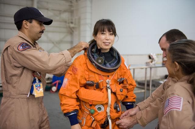 NASA image: STS-131 Water Survival Training at NBL.