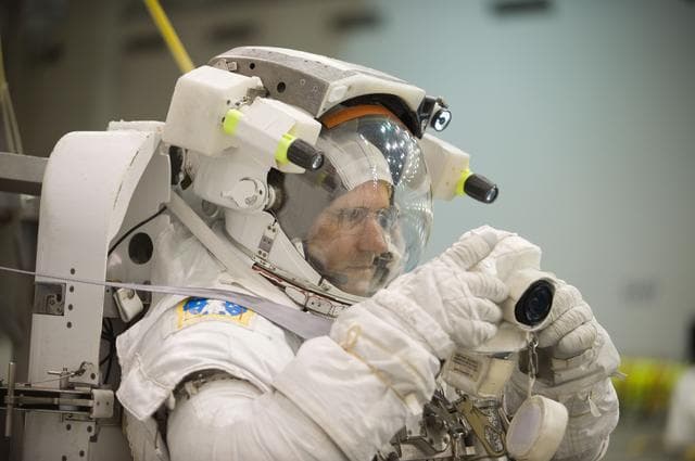 NASA image: STS-132 Preflight Training - Dive with Garret Reisman, Mike Goode and Stephen Bowen 