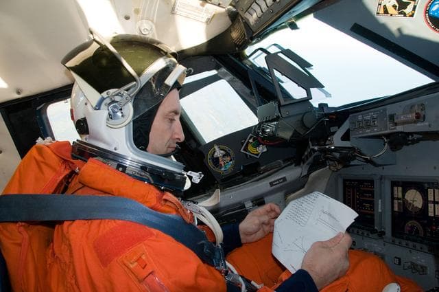 NASA image: STS-129 Crew Training - Commander Charles Hobaugh during STA Training 