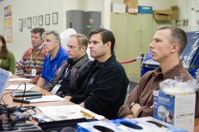 NASA image: STS-134 crew during EVA TPS Overview training in the TPS/PABF