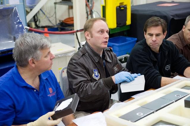NASA image: STS-134 crew during EVA TPS Overview training in the TPS/PABF 