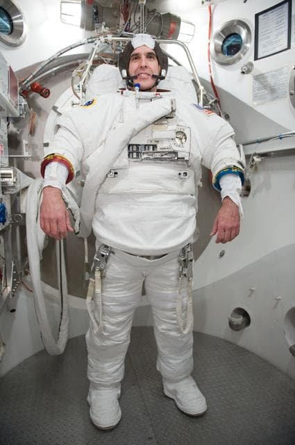 NASA image: SSATA PLSS Recertification/SSATA Crew Training with STS-131 crew member, astronaut Richard Mastracchio 