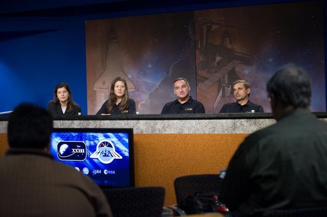 NASA image: Expedition 23 press conference.