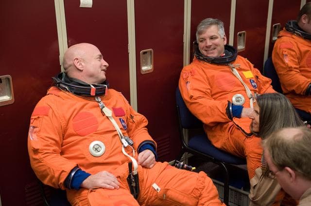 NASA image: STS-134 bailout training
