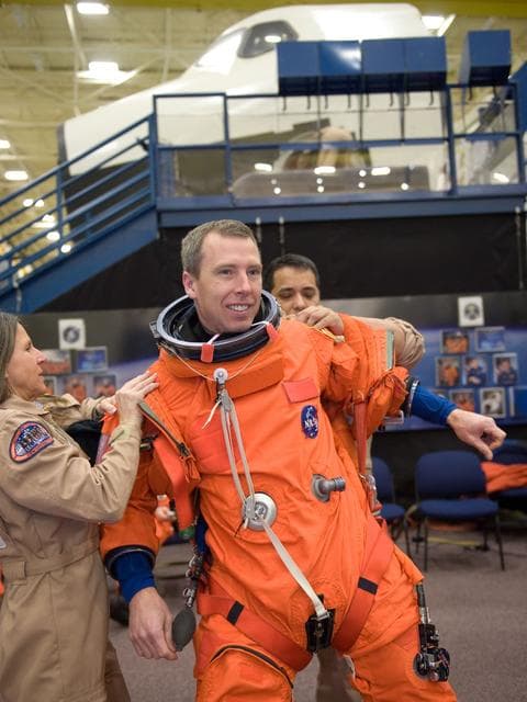 NASA image: STS-134 bailout training