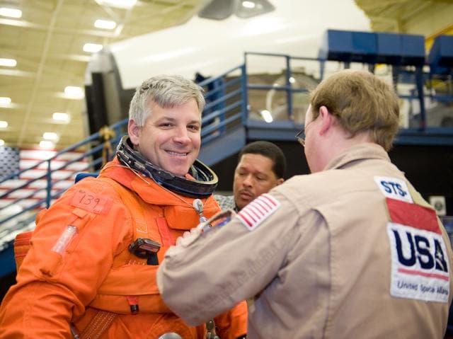 NASA image: STS-134 bailout training
