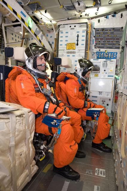 NASA image: STS-134 bailout training
