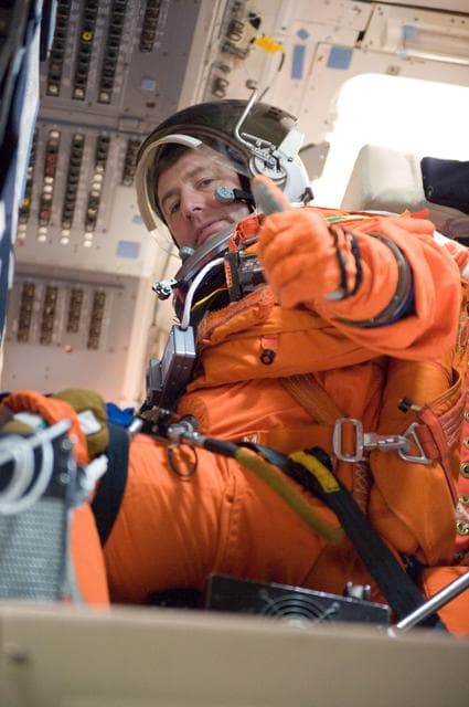 NASA image: STS-134 bailout training