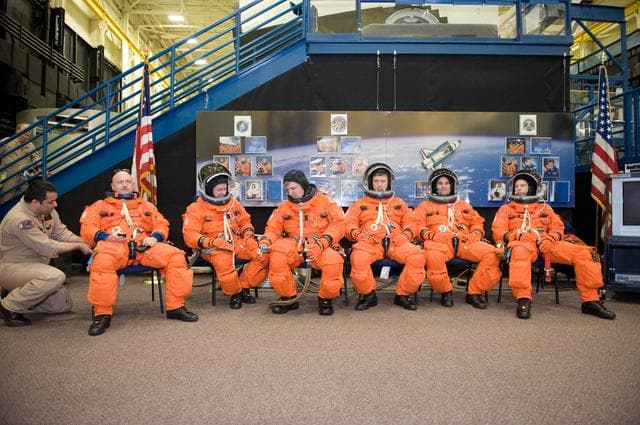 NASA image: STS-134 bailout training