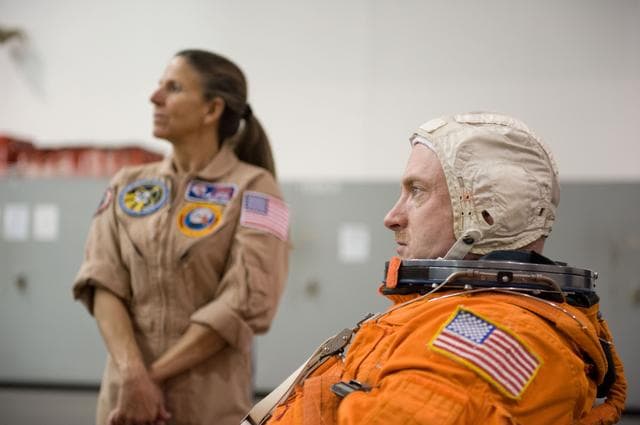 NASA image: STS-134 water survival training at the NBL