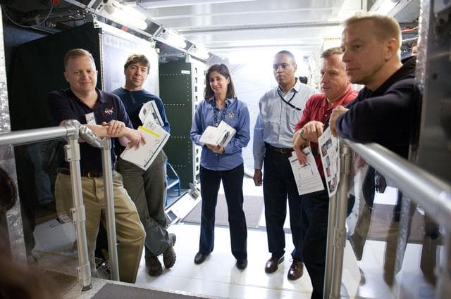 NASA image: STS-133 Preflight Training during SSMTF MPLM INTRO 31105. 