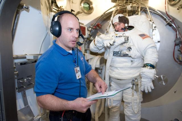 NASA image: STB-SS-1910 / 08 / 07  STS-132 SSATA Crew Training - Crew Member Stephen Bowen 
