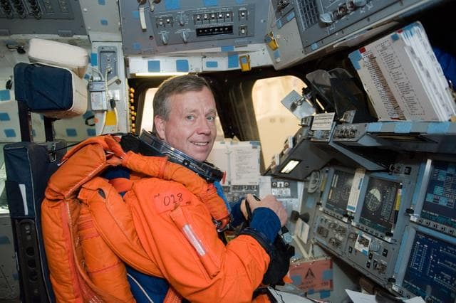 NASA image: STS-133 crew during CCTII Post Insertion/Deorbit Prep training