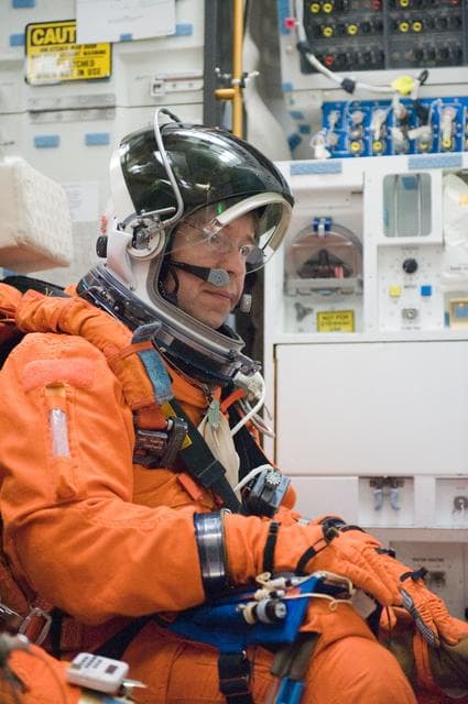 NASA image: STS-133 crew during CCTII Post Insertion/Deorbit Prep training