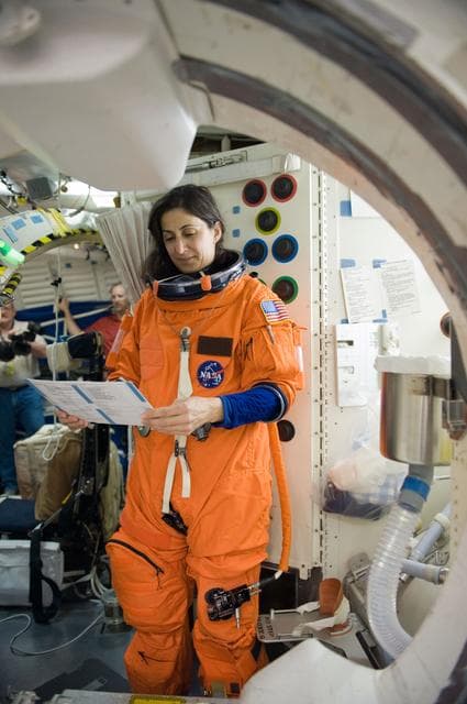 NASA image: STS-133 crew during CCTII Post Insertion/Deorbit Prep training