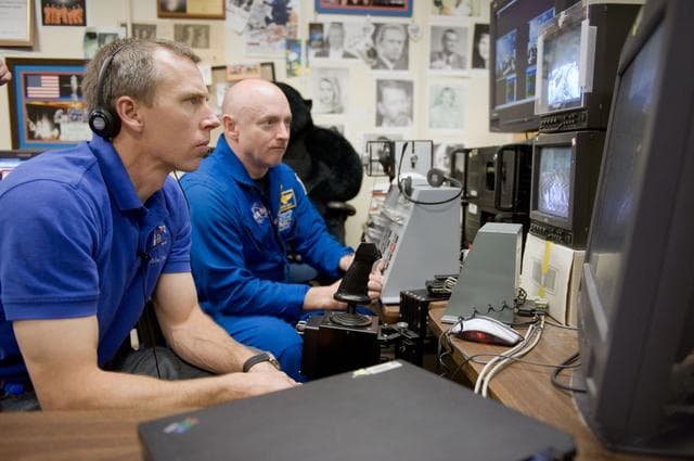 NASA image: STS-134 crew and Expedition 24/25 crew member Shannon Walker 