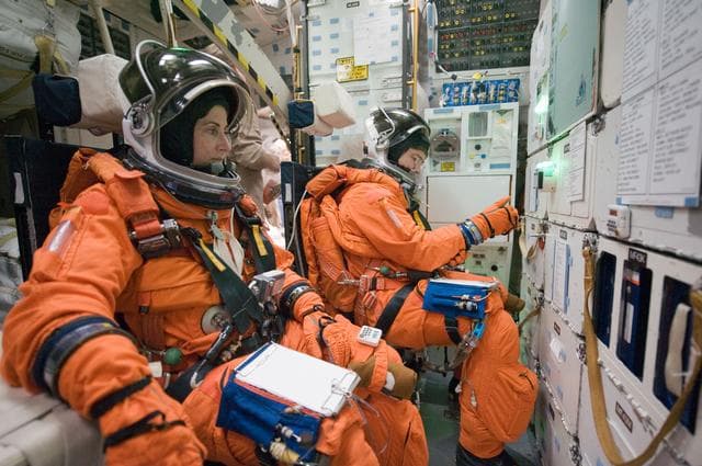 NASA image: STS-133 crew during CCTII Bailout training