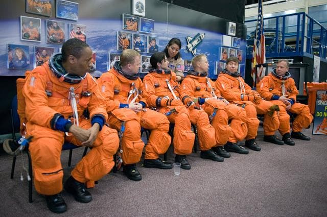 NASA image: STS-133 crew during CCTII Bailout training