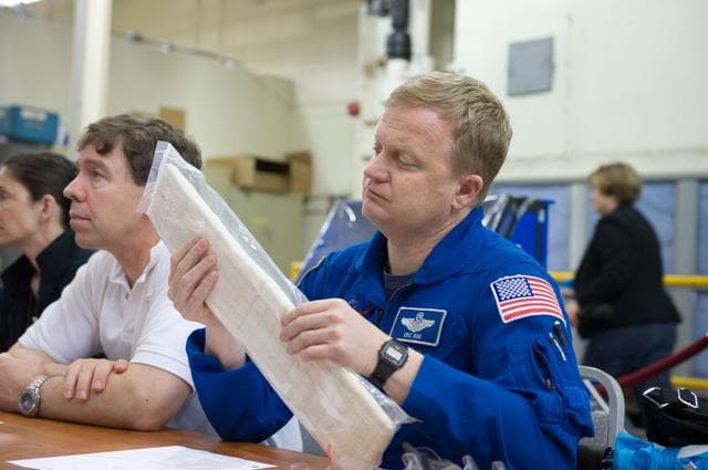 NASA image: STS-133 crew during EVA TPS Overview training 
