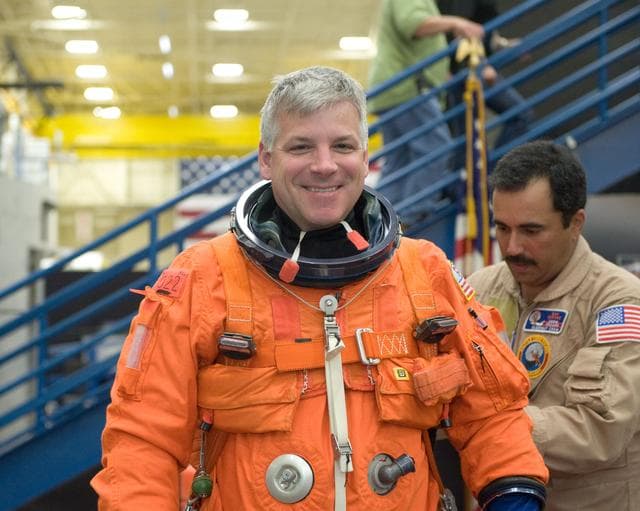 NASA image: STS-134 post insertion/deorbit prep training in building 9NW's FFT mockup 