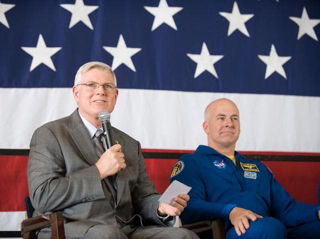 NASA image: STS-131 Crew Return Ceremony at Ellington Field