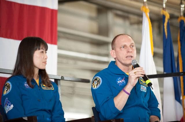 NASA image: STS-131 Crew Return Ceremony at Ellington Field