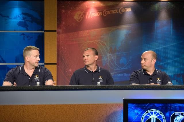 NASA image: STS-132 press conference