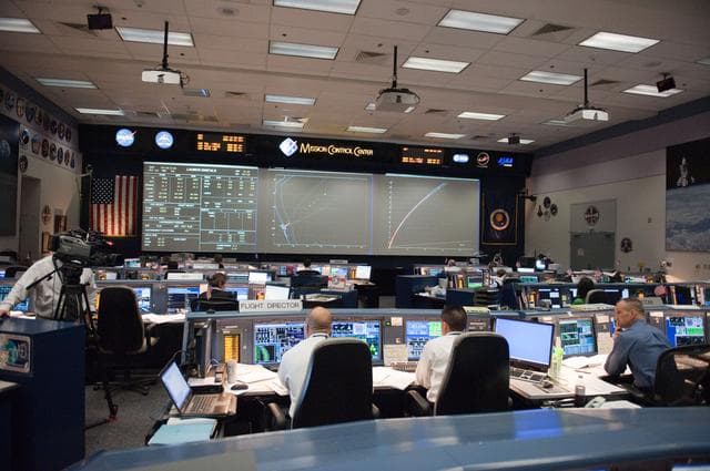NASA image: STS-132/ULF4 WFCR Flight Controllers on Console
