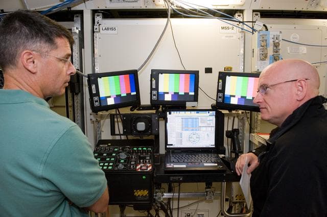 NASA image: Exp. 25 crew's MECH/ROBO INSTALL training with Scott Kelly and Shane Kimbrough  