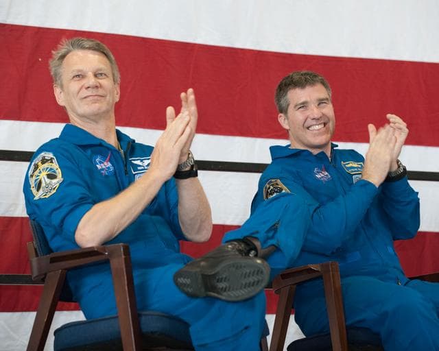 NASA image: STS-132 crew return ceremony at Ellington Field - Hangar 276