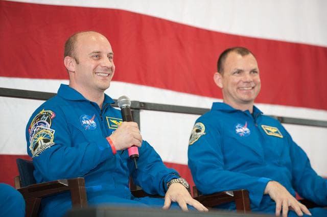 NASA image: STS-132 crew return ceremony at Ellington Field - Hangar 276