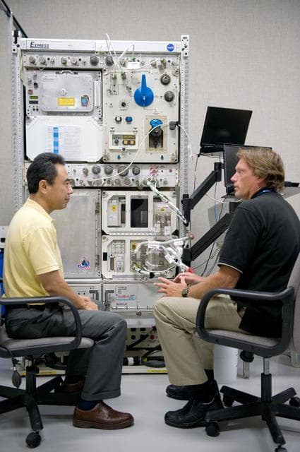 NASA image: Expedition 28 crew payload training on DECLIC