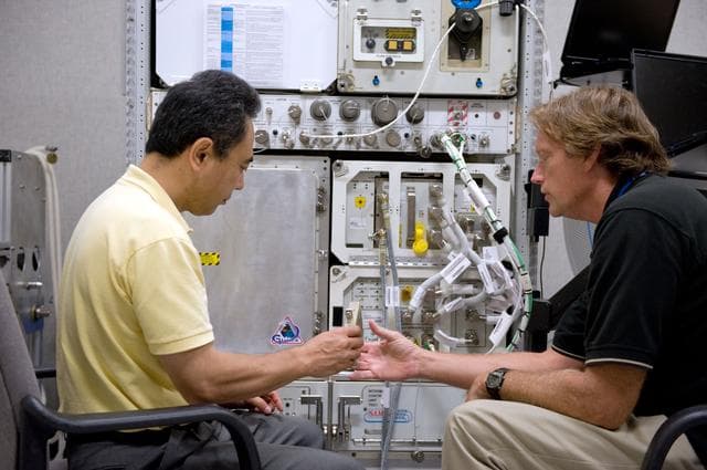 NASA image: Expedition 28 crew payload training on DECLIC