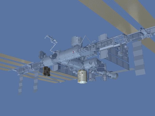 NASA image: ISS Configurations of ISS depicting ULF5-Post STS-133