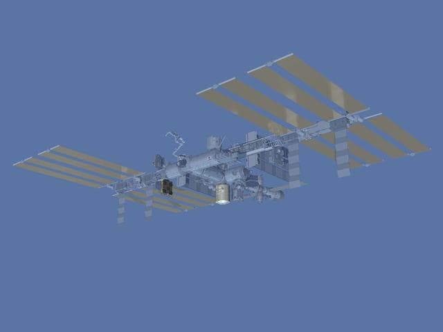 NASA image: ISS Configurations of ISS depicting ULF5-Post STS-133