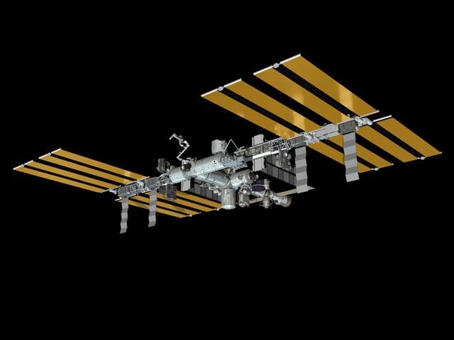 NASA image: ISS Configurations of ISS depicting ULF5-Post STS-133
