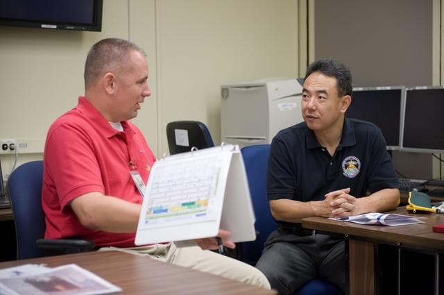 NASA image: Expedition 28 JAXA astronaut Satoshi Furukawa and Astronaut Mike Fossum  