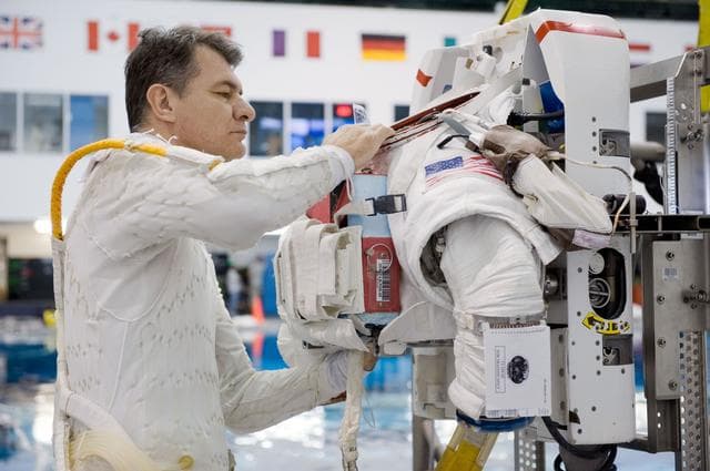 NASA image: Expedition 26 crew members Cady Coleman and Paolo Nespoli