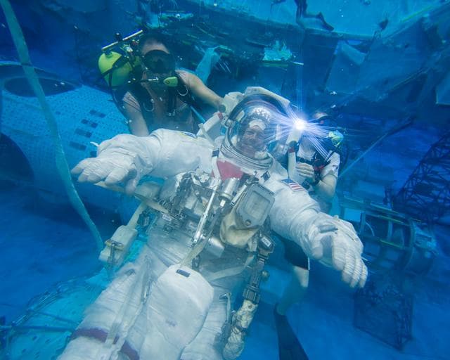 NASA image: Expedition 27 and Expedition 28 crew members NBL training