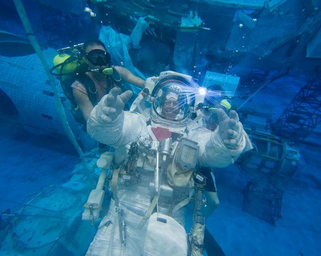 NASA image: Expedition 27 and Expedition 28 crew members NBL training