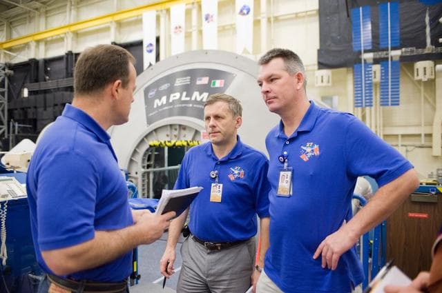 NASA image: Expedition 27 crew members Ron Garan, Andre Borisenko and Aleksandr Samokutyaev   