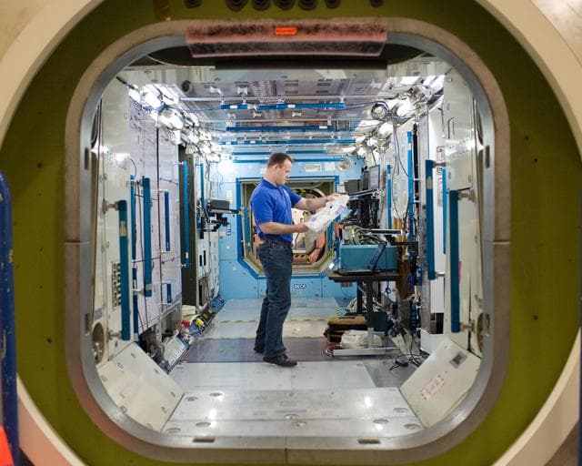 NASA image: Expedition 27 crew members Ron Garan, Andre Borisenko and Aleksandr Samokutyaev   
