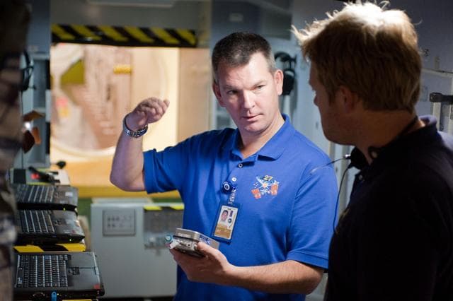 NASA image: Expedition 27 crew members Ron Garan, Andre Borisenko and Aleksandr Samokutyaev   