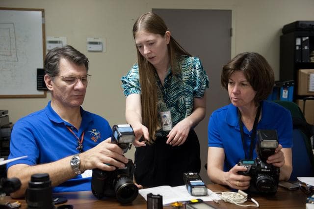 NASA image: Expedition 26 crew members Cady Coleman and Paolo Nespoli